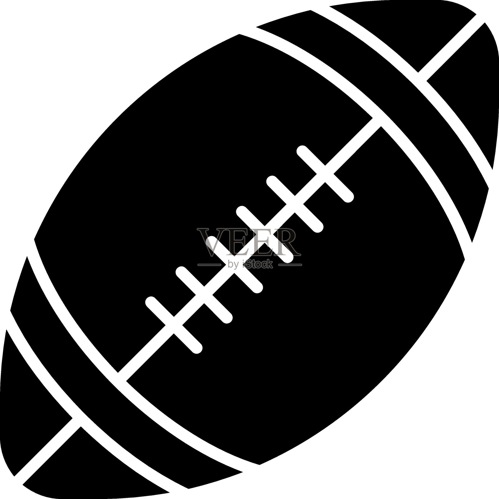 橄榄球图标风格插画图片素材