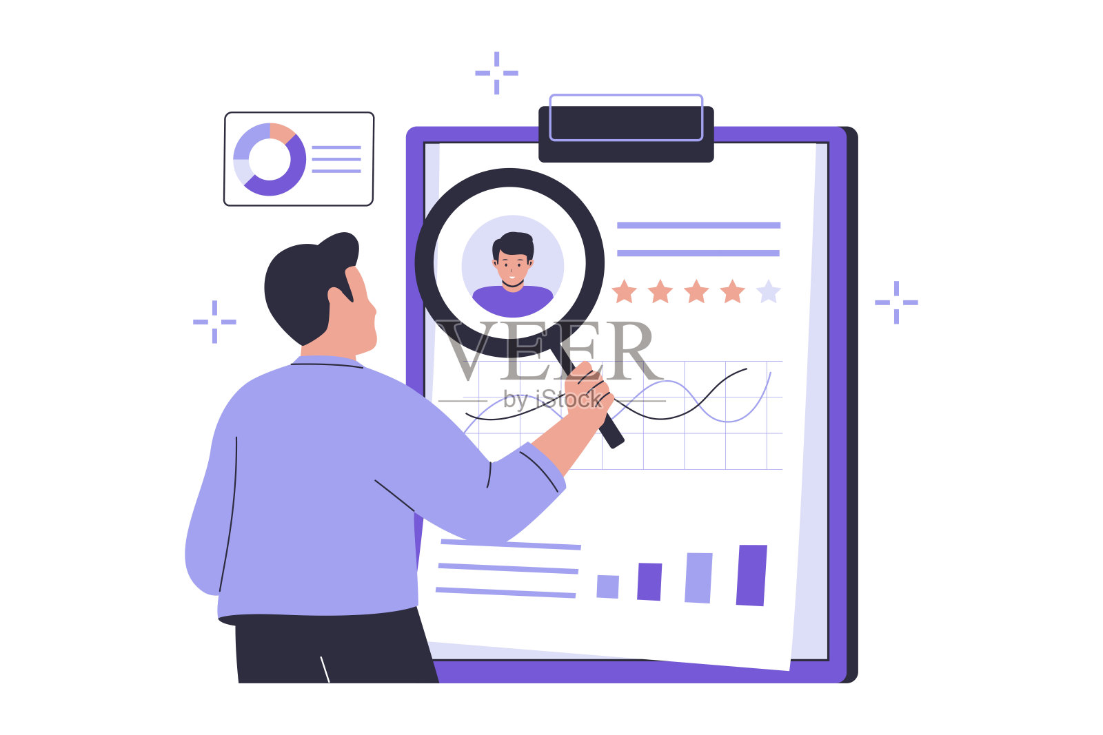 员工绩效评估插图概念插画图片素材