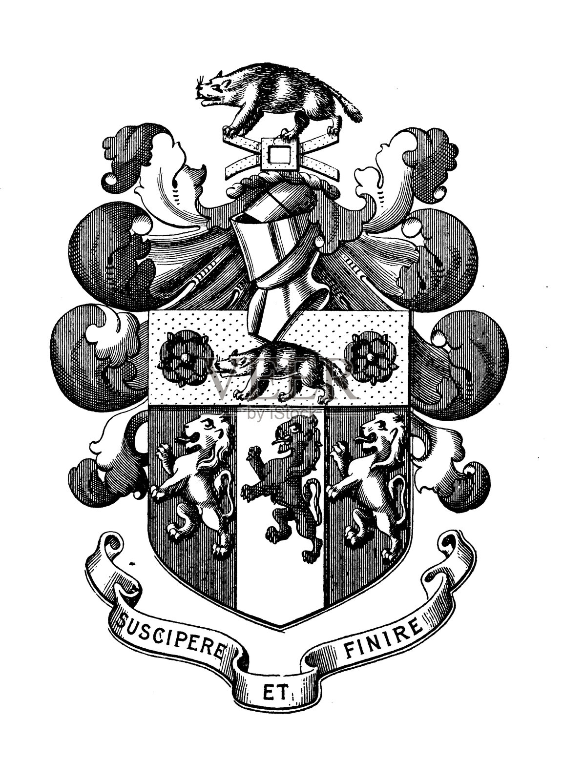 纹章徽章:安德鲁·理查德·莫申照片摄影图片