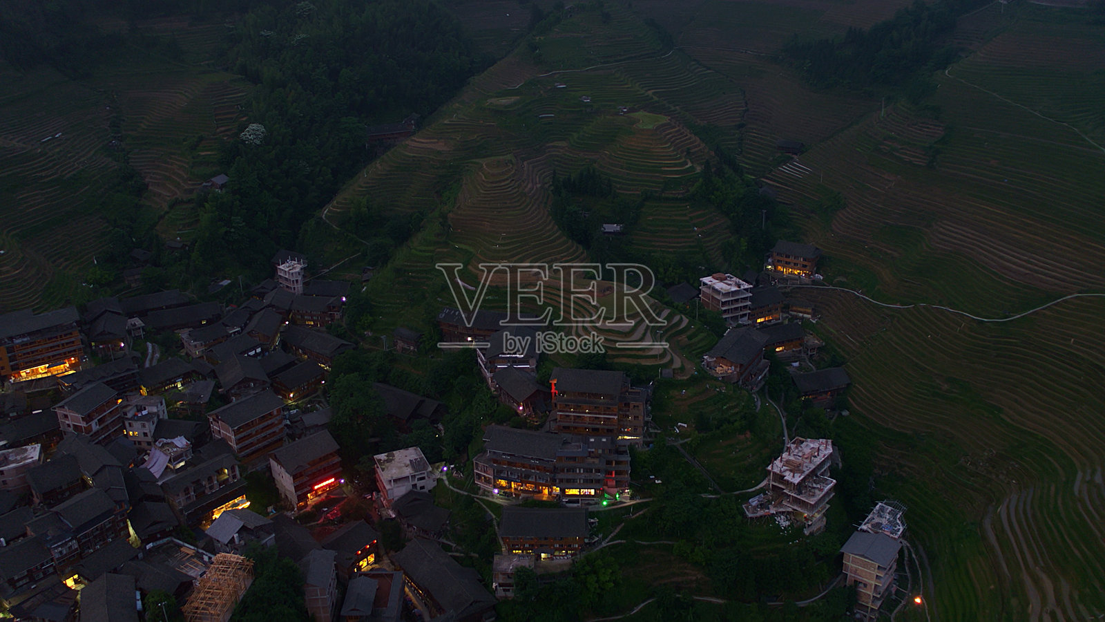 桂林龙脊梯田风景区,龙胜,广西,中国,亚洲。桂林喀斯特地貌。照片摄影图片