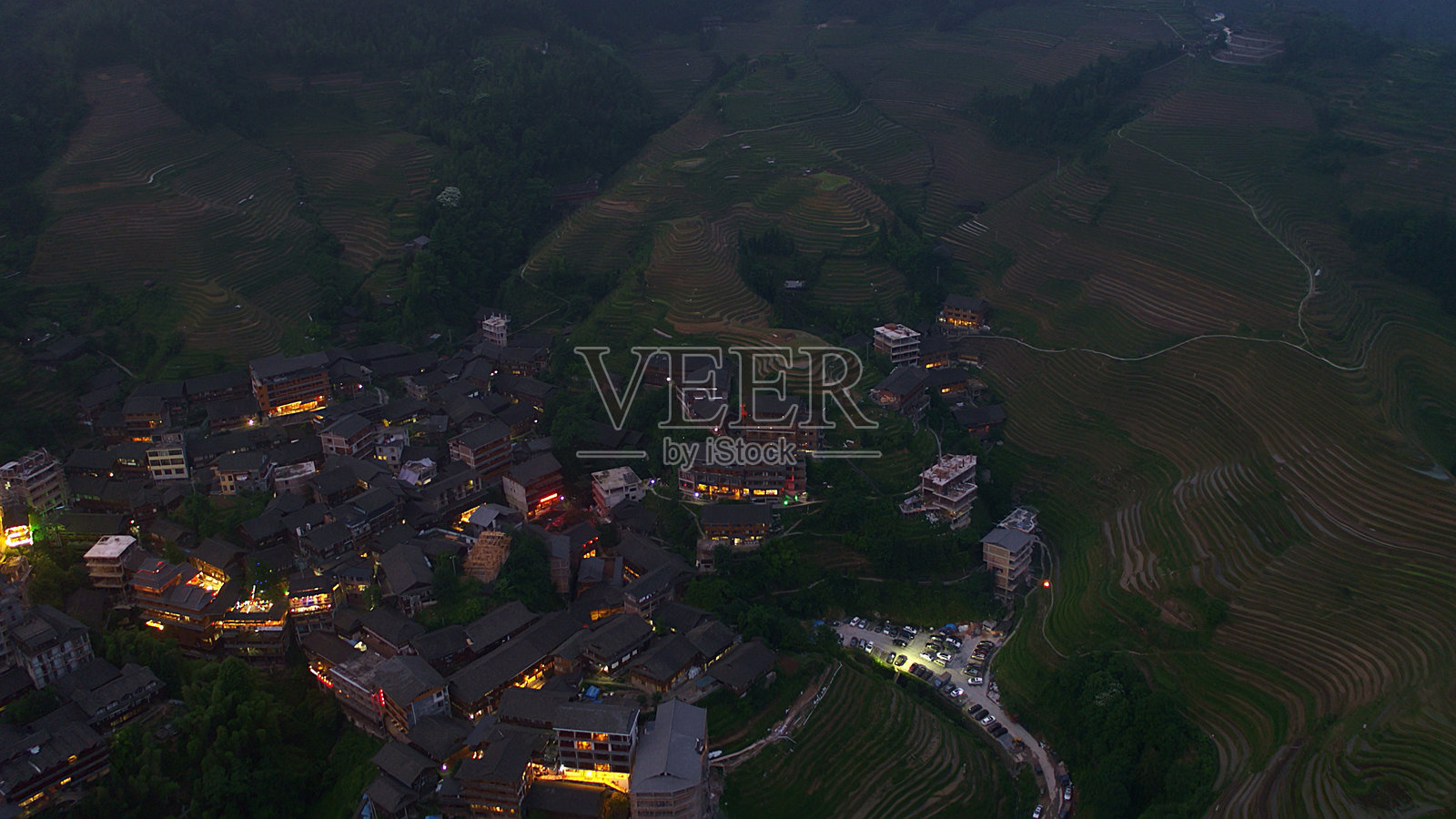 桂林龙脊梯田风景区,龙胜,广西,中国,亚洲。桂林喀斯特地貌。照片摄影图片