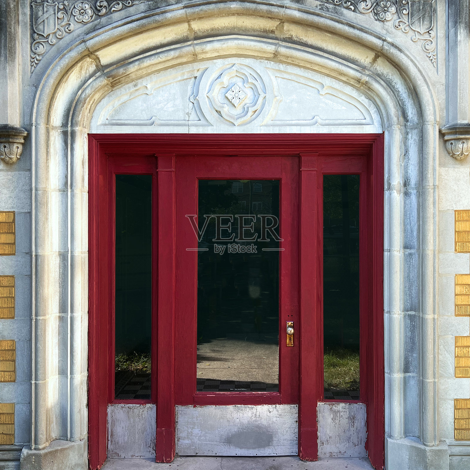 芝加哥的红色门口照片摄影图片