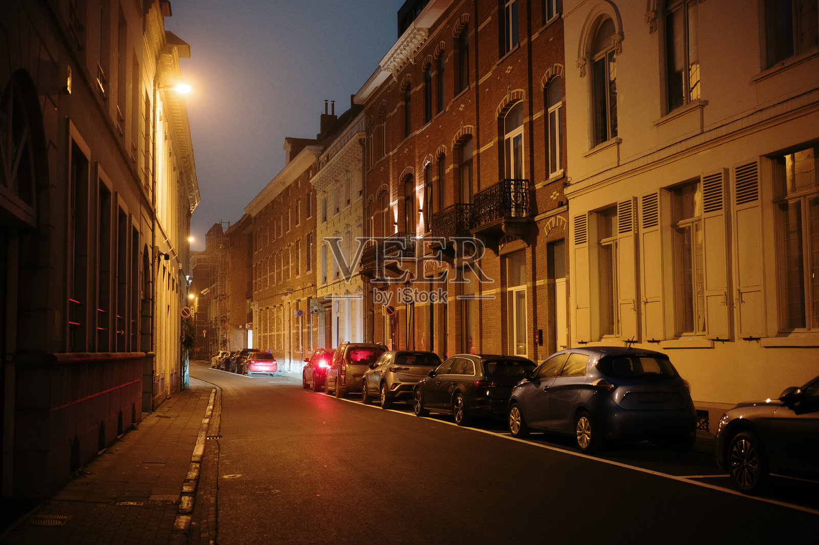 比利时鲁汶的城市街道照片摄影图片