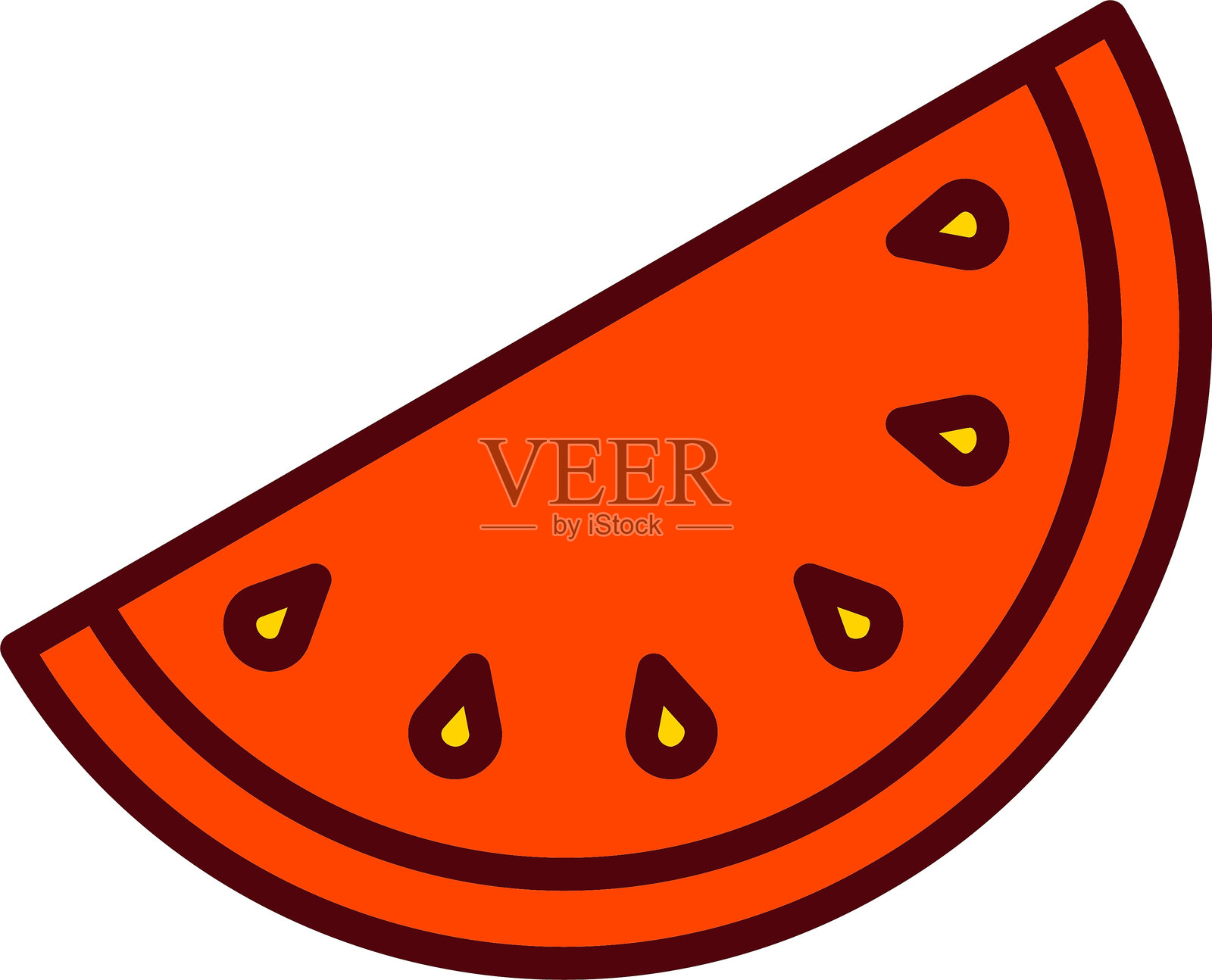 西瓜矢量图标设计插画图片素材