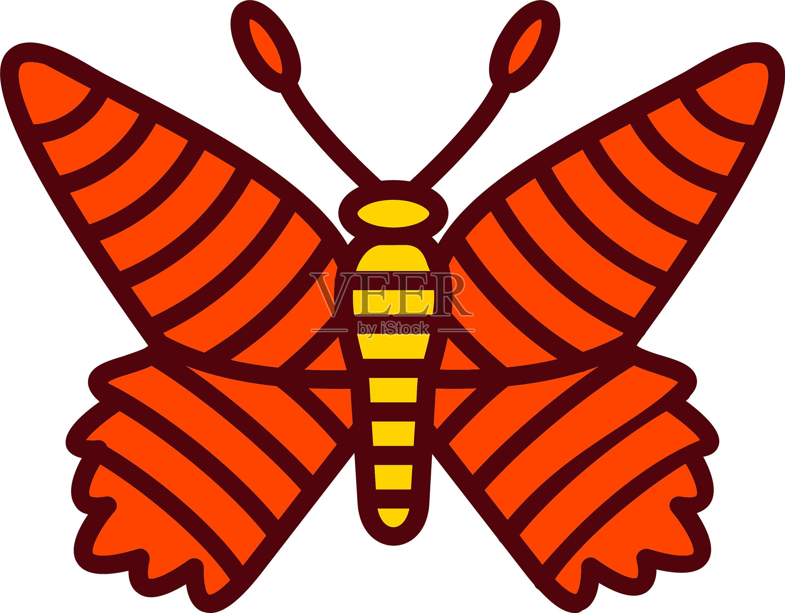 蝴蝶矢量图标设计插画图片素材