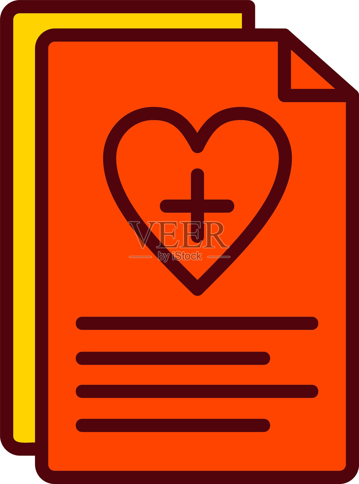 健康保险矢量图标设计插画图片素材