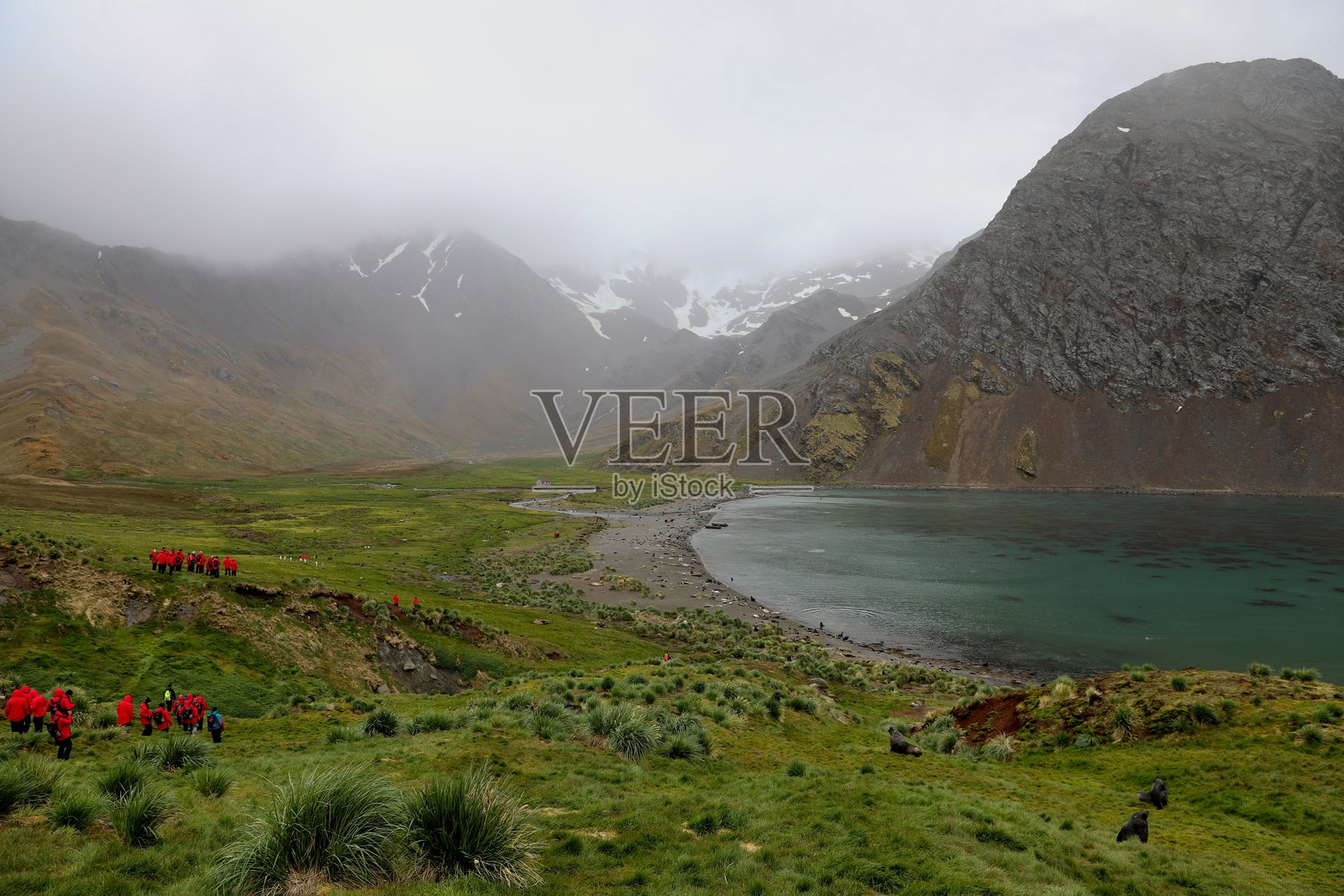 山谷、海滩和山脉照片摄影图片