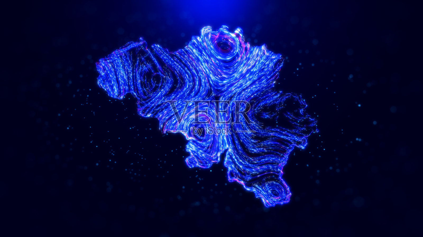 抽象数字发丝流动比利时地图设计照片摄影图片