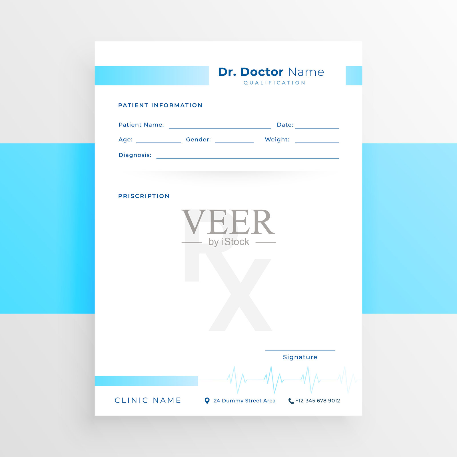 空白处方药本模板设计插画图片素材