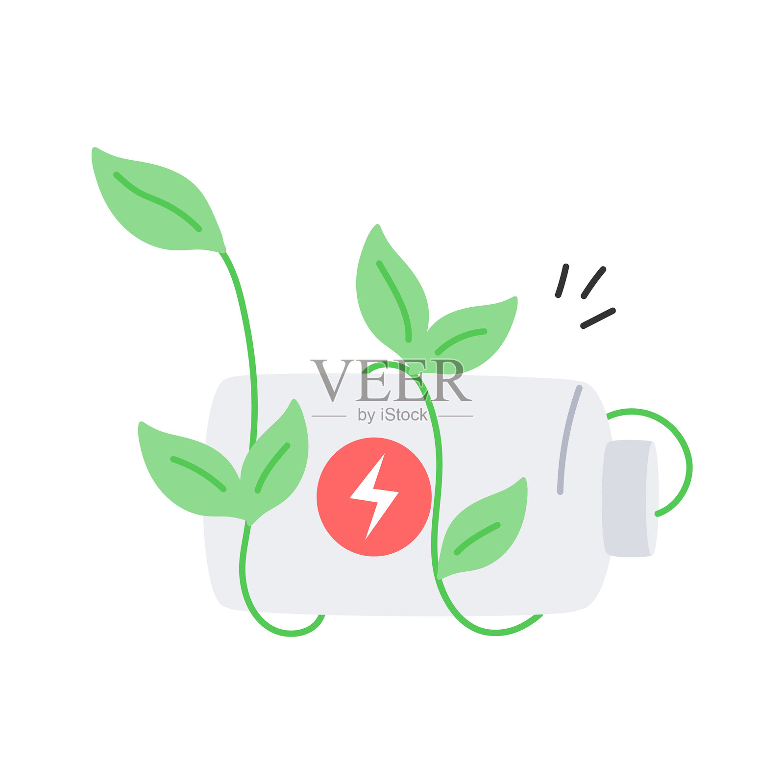 生态电池插画图片素材