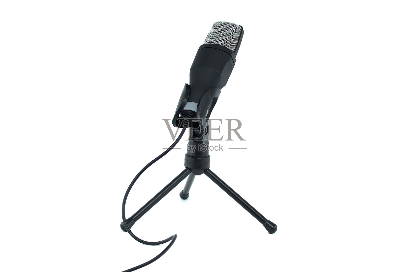专业麦克风架在白色背景下独立展示照片摄影图片