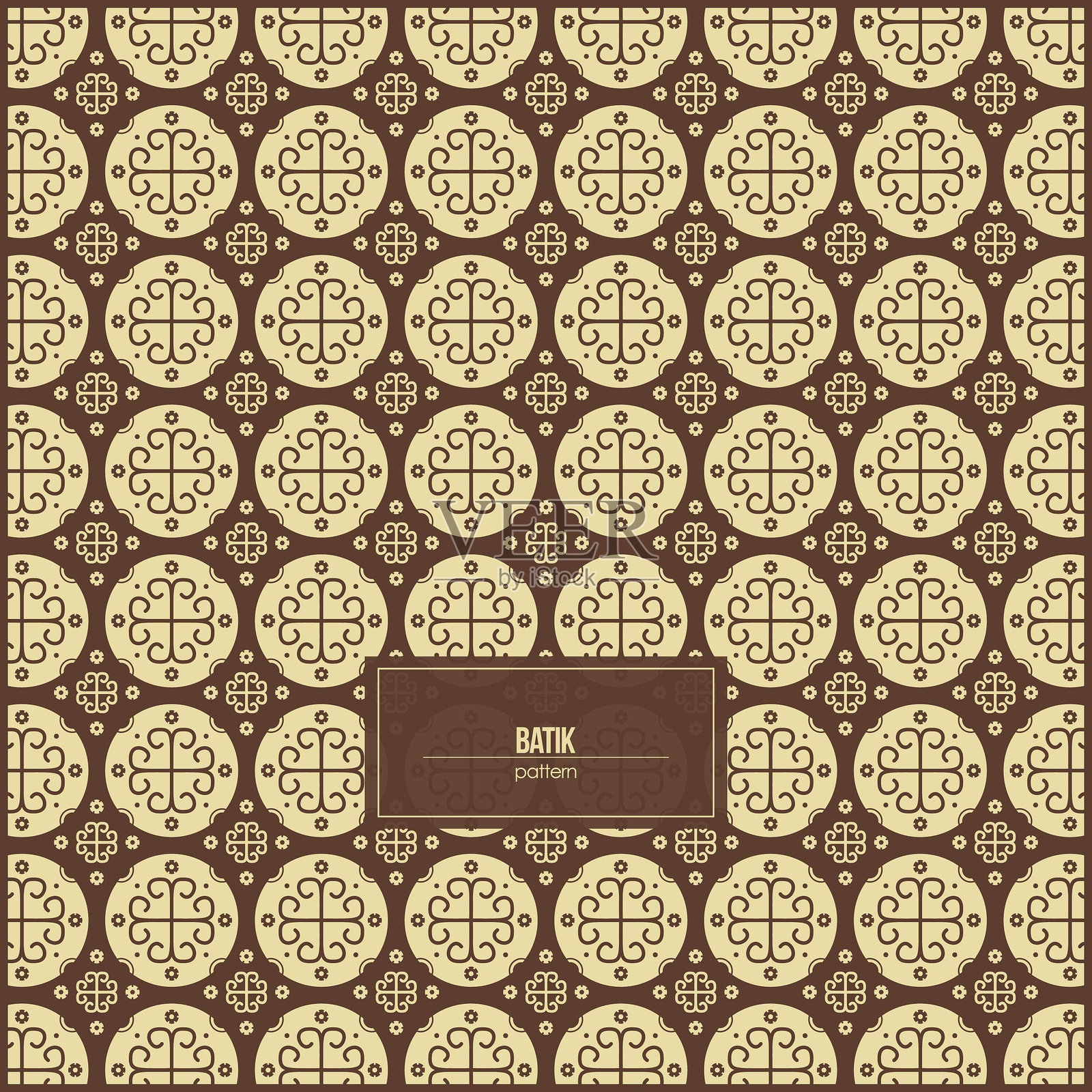 创意的单色棕色蜡染图案插画图片素材