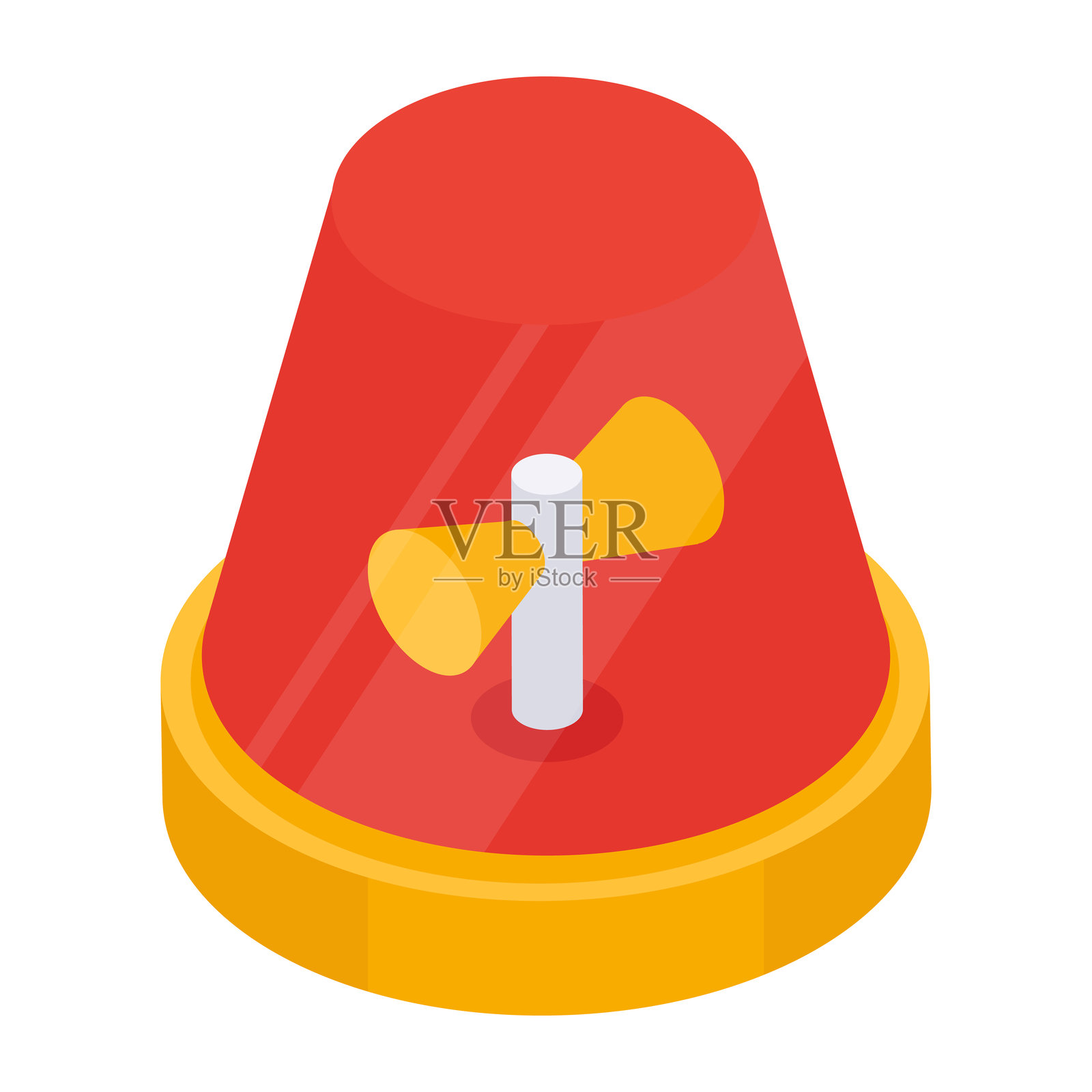 旋转的红色灯光图标,警报的矢量设计插画图片素材