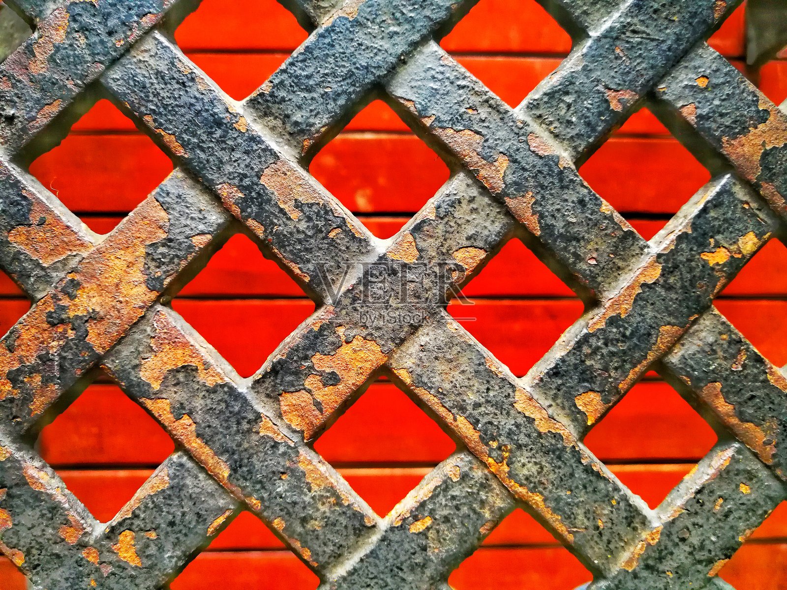 生锈的金属栏杆特写镜头照片摄影图片