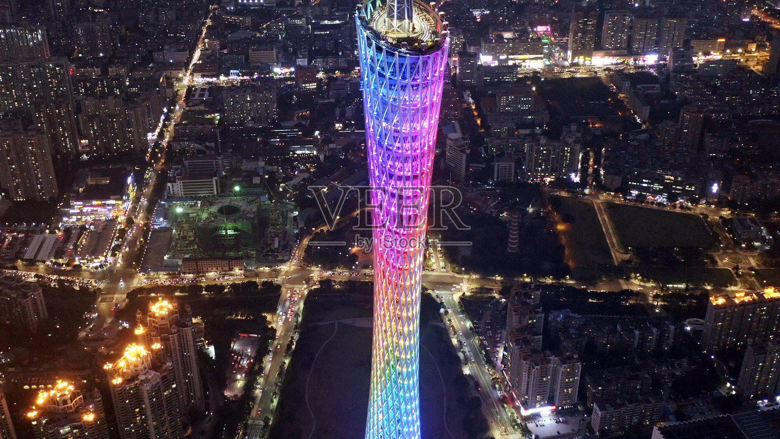 广州城市天际线,珠江新城,广东,中国,亚洲。照片摄影图片