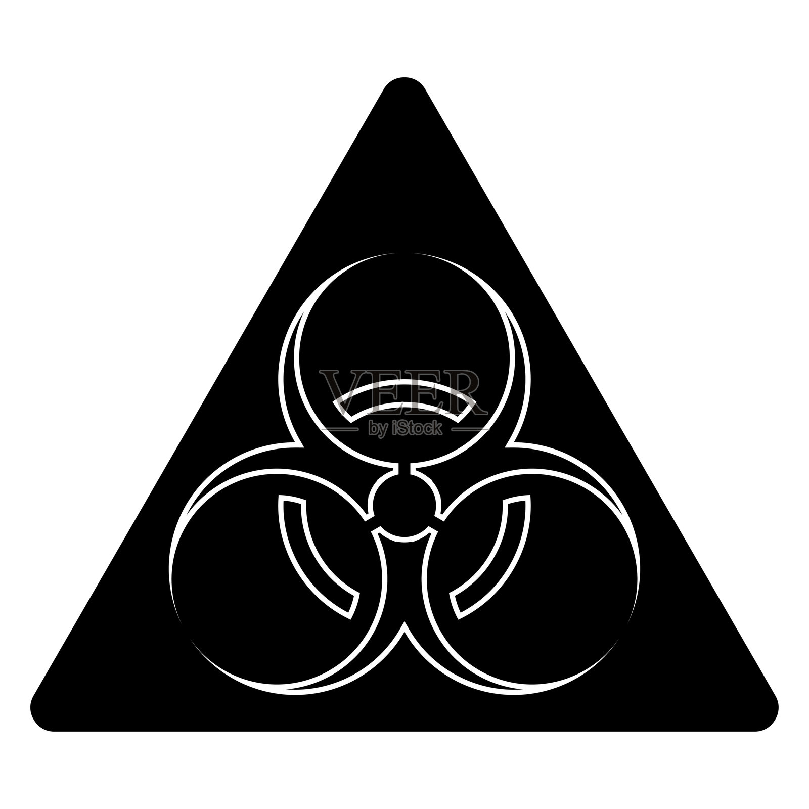 生物危害矢量图标。危险物质警告标志,安全预防措施。放射性、核能和有毒符号的风险。插画图片素材