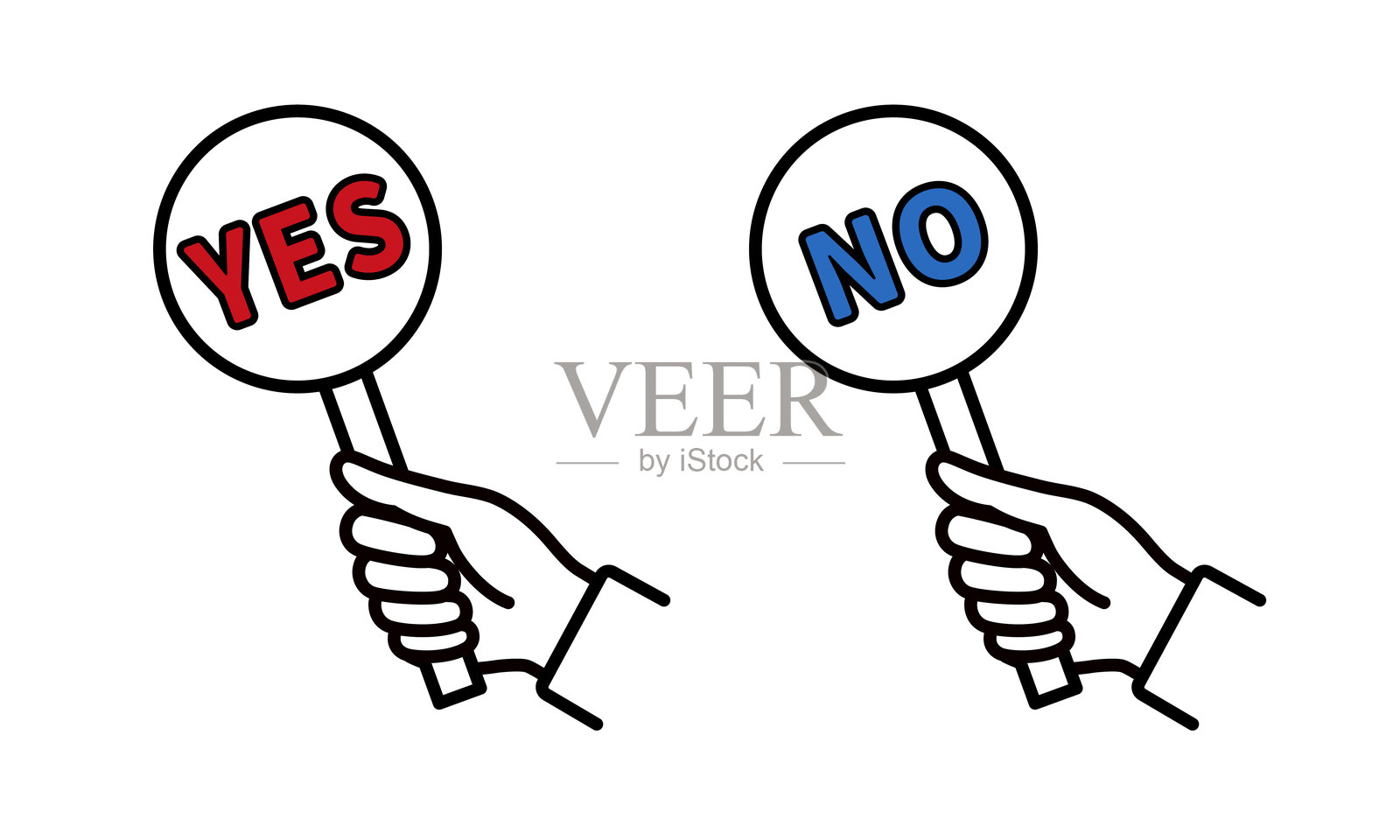 手握着一个没有标签的es插画图片素材