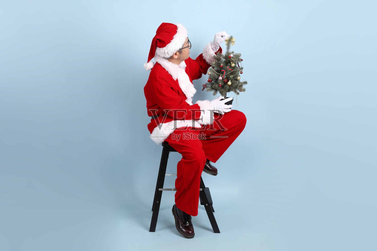 圣诞老人照片摄影图片