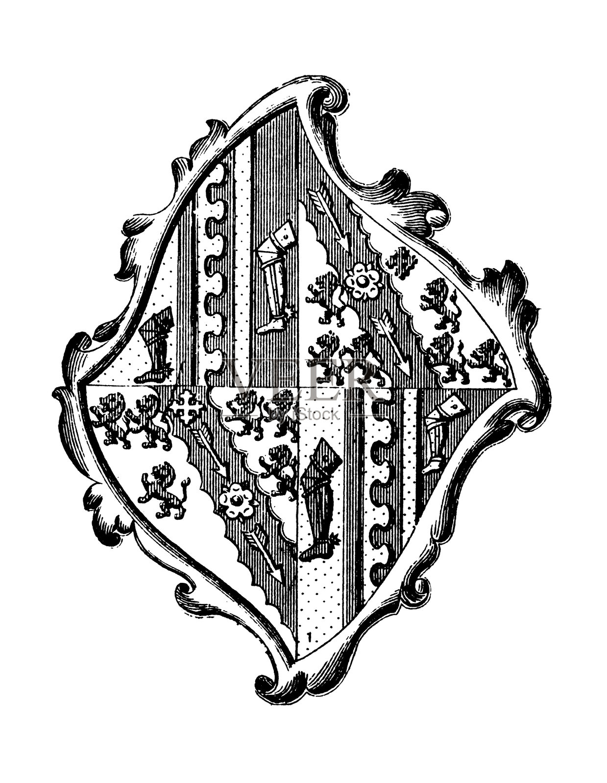 纹章徽章:乔治娜·玛格丽特·索里-库克森照片摄影图片