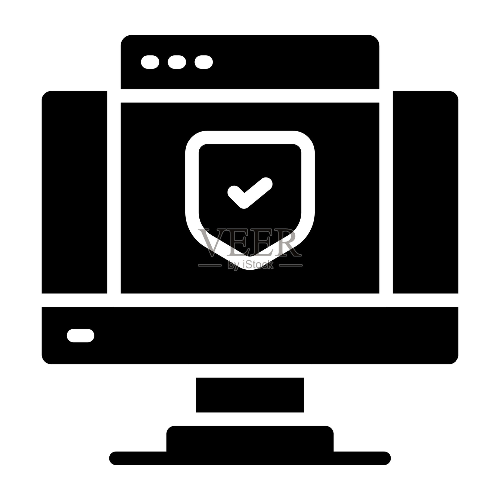 现代网页安全设计图标插画图片素材