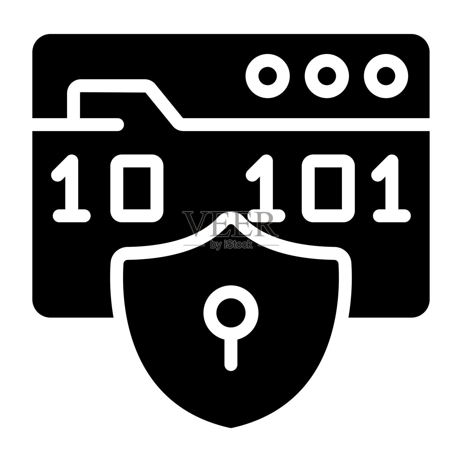 时尚的安全二进制代码矢量设计插画图片素材