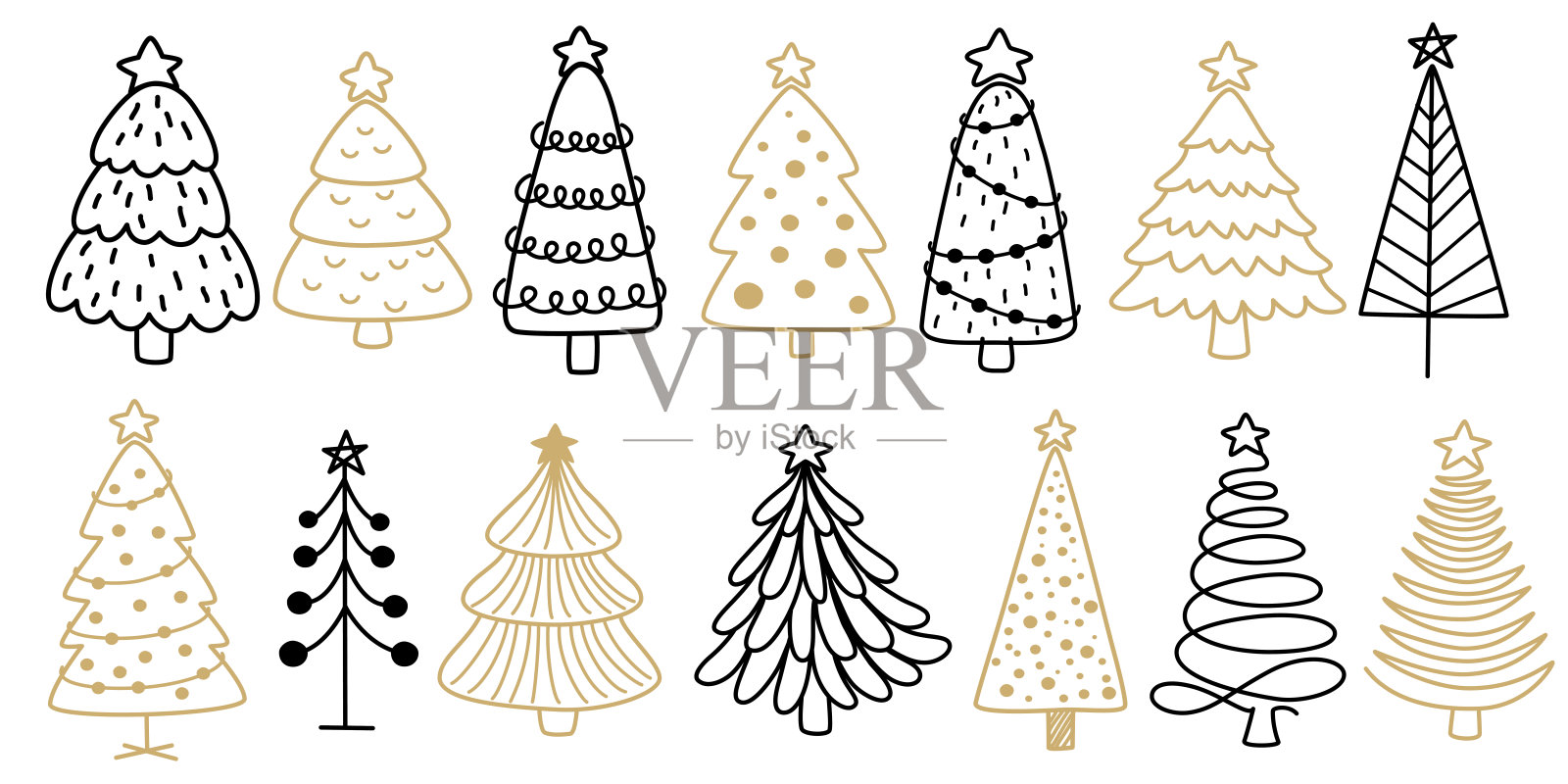 圣诞树插画图片素材