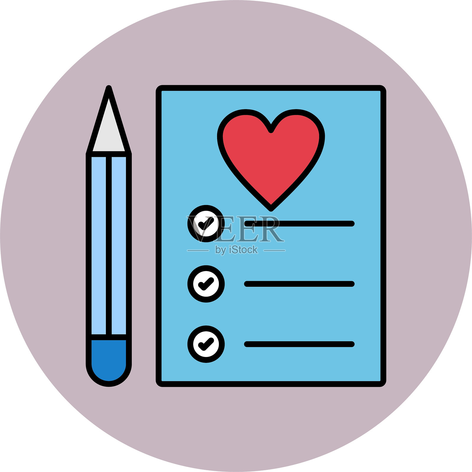 程序线填充圆圈图标插画图片素材