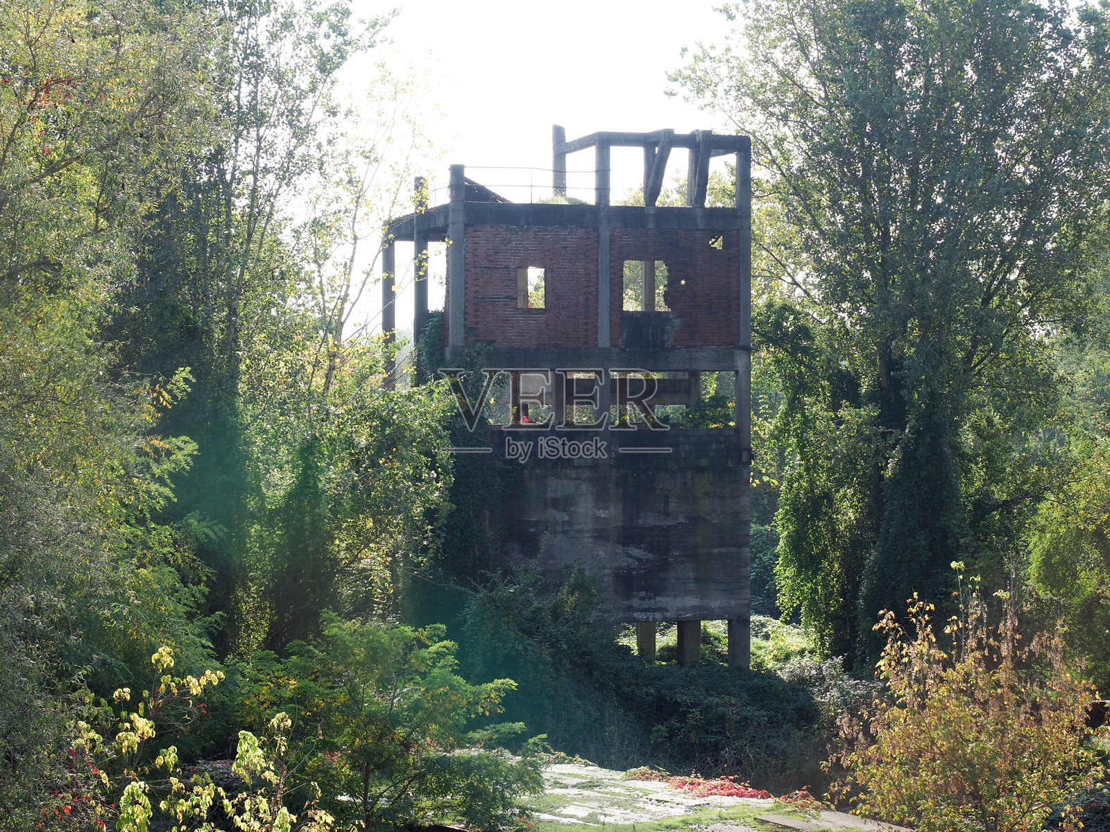 工业建筑废墟照片摄影图片