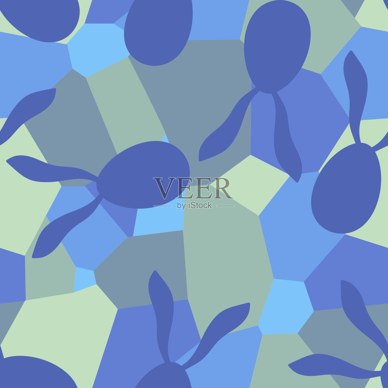 卡通复活节彩蛋无缝图案,适用于包装纸、面料和服装印刷照片摄影图片