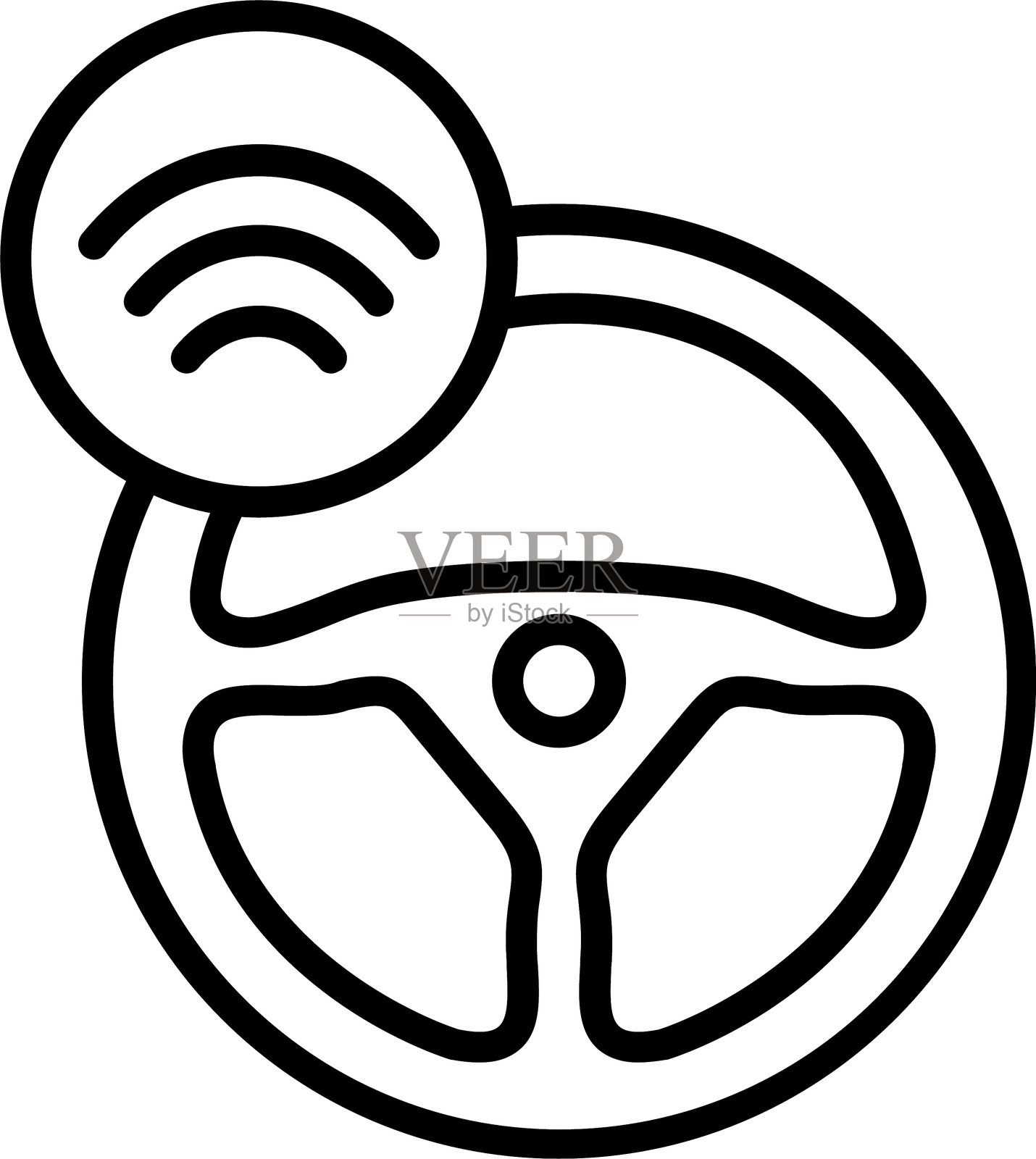 自动驾驶仪线条图标设计插画图片素材