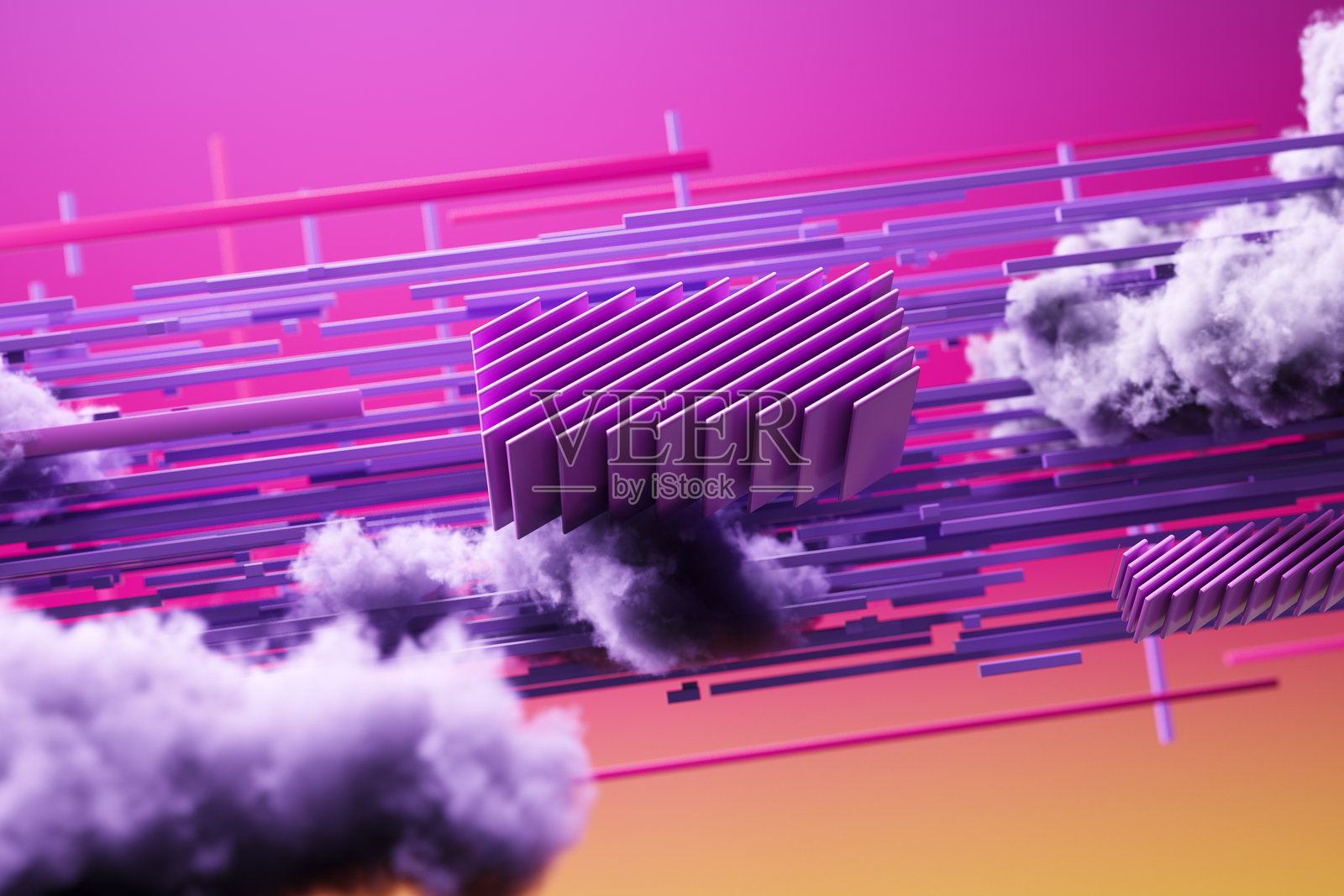 科技云抽象3D概念照片摄影图片