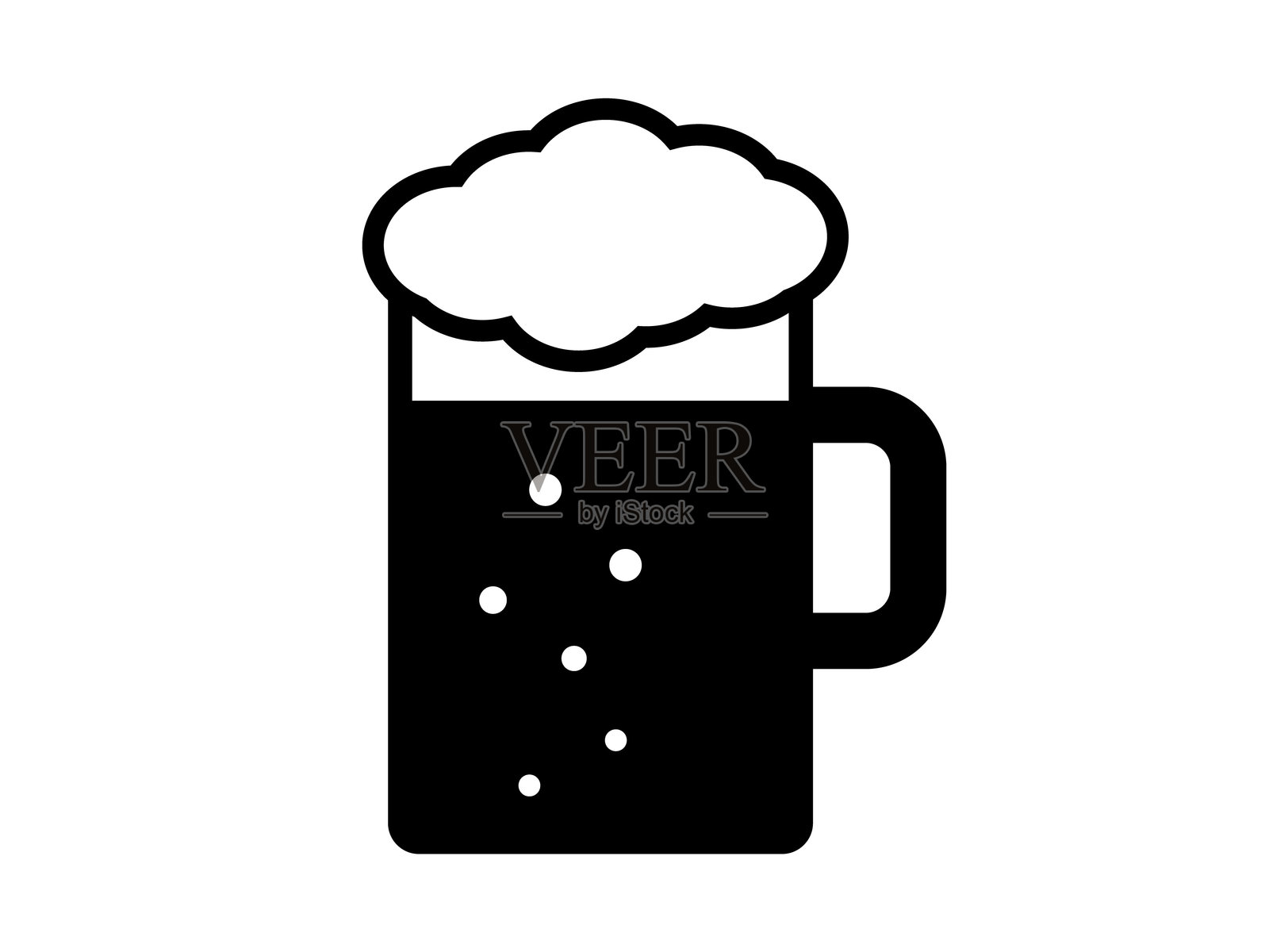 啤酒剪影图标插画图片素材