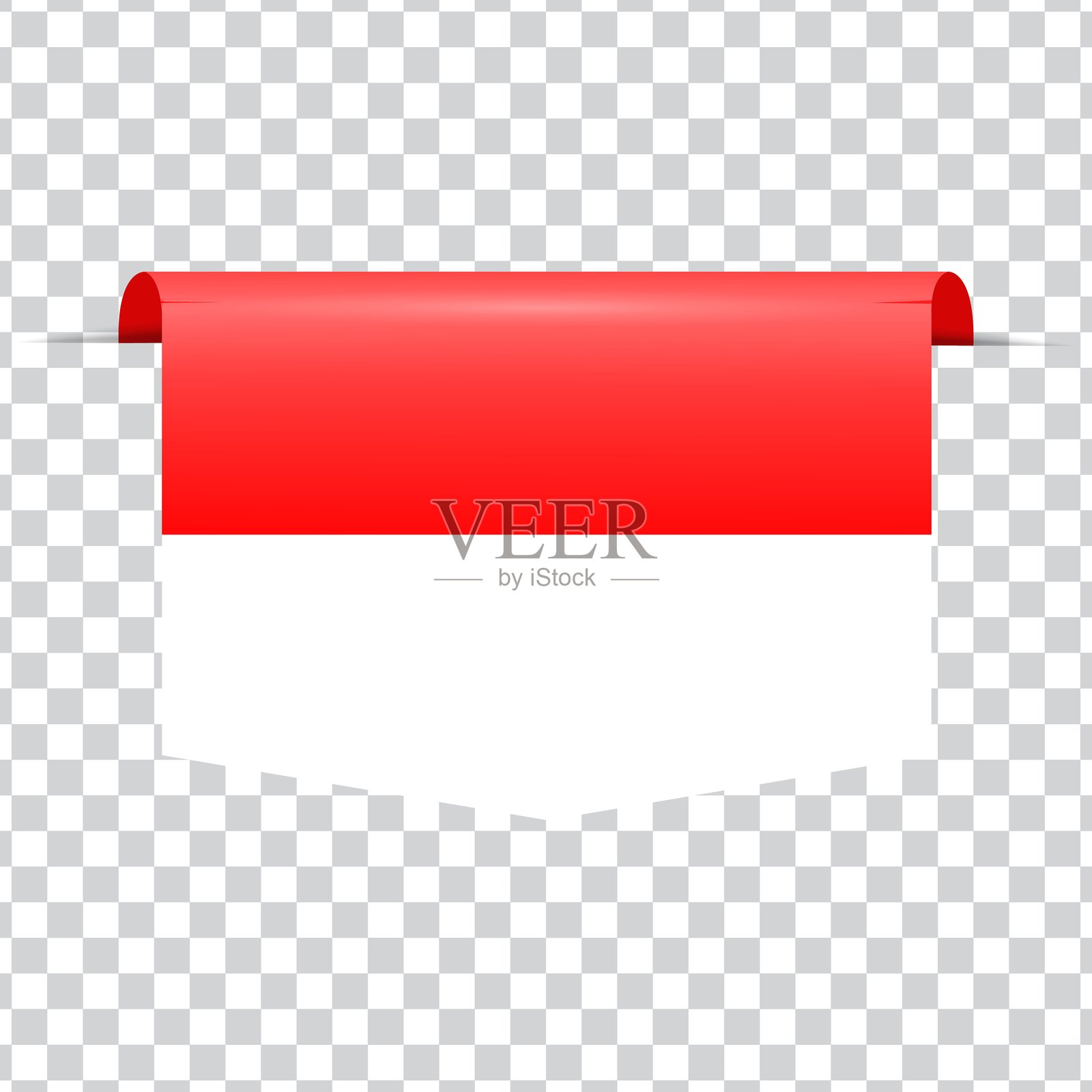 印尼国旗带阴影插画图片素材