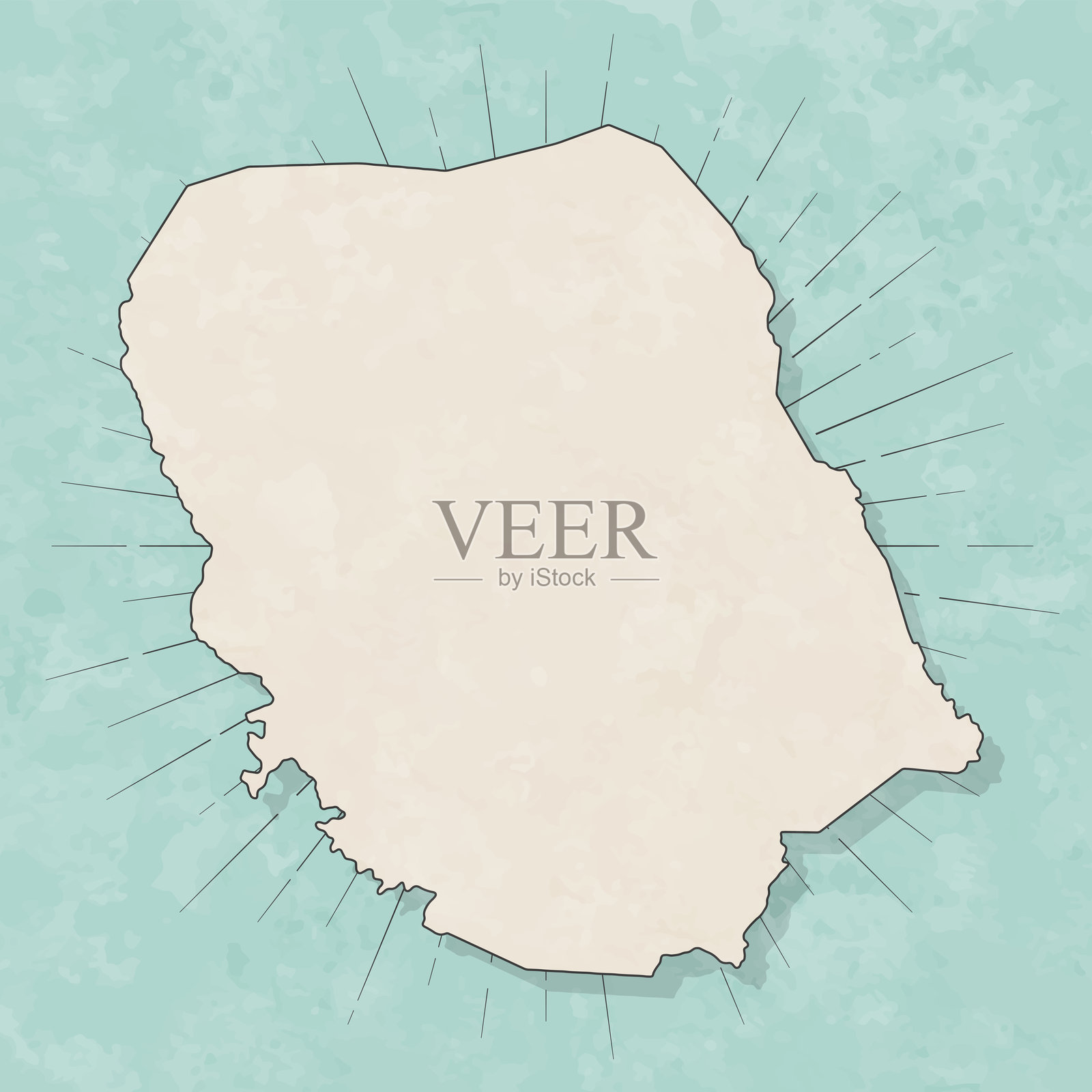 肯塔基州杰克逊县。复古风格地图 - 旧纹理纸张插画图片素材