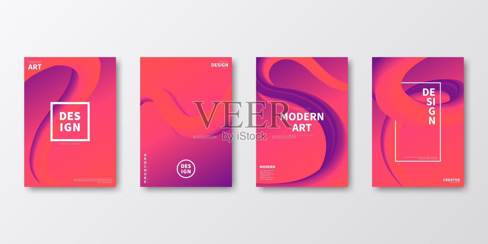 宣传册模板布局,粉色封面设计,商业年度报告,传单,杂志插画图片素材