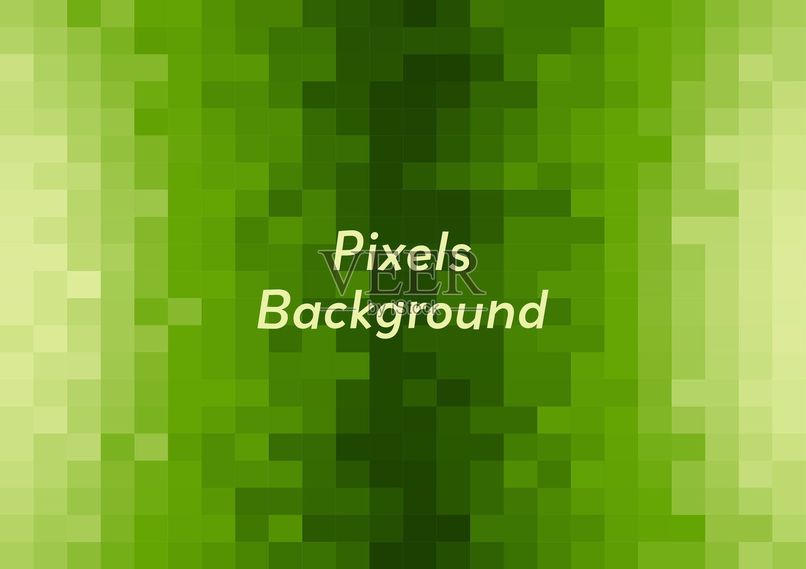 抽象极简像素艺术背景绿色渐变色插图模板,用于数字艺术插画图片素材