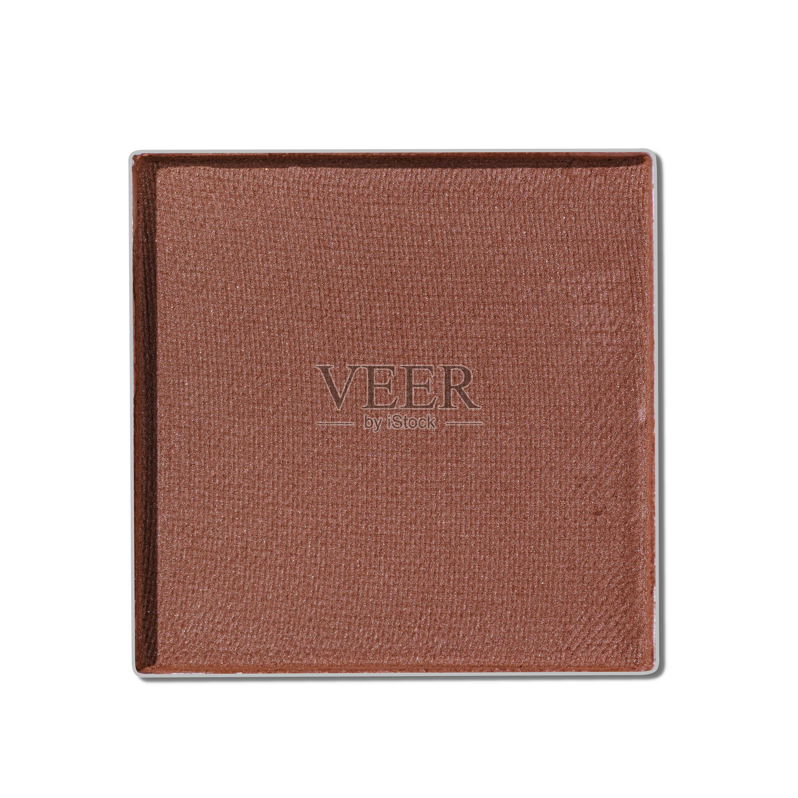 特写俯视棕色带金色闪光的眼影,温暖的金属色调,孤立在白色背景上,细节纹理,一款闪光眼影粉,化妆盘,美容化妆产品照片摄影图片