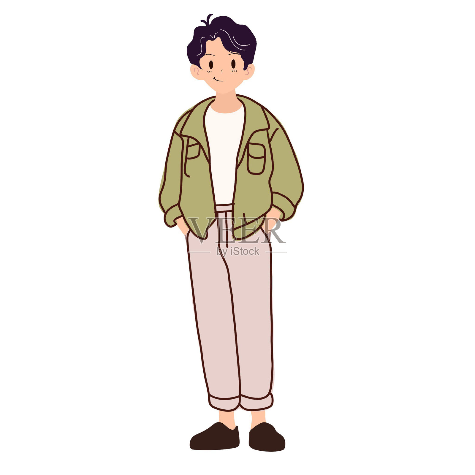 各种男士服装的插图插画图片素材