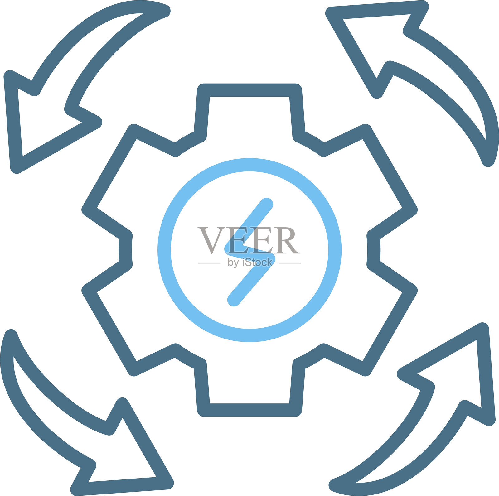 能源线双色图标插画图片素材