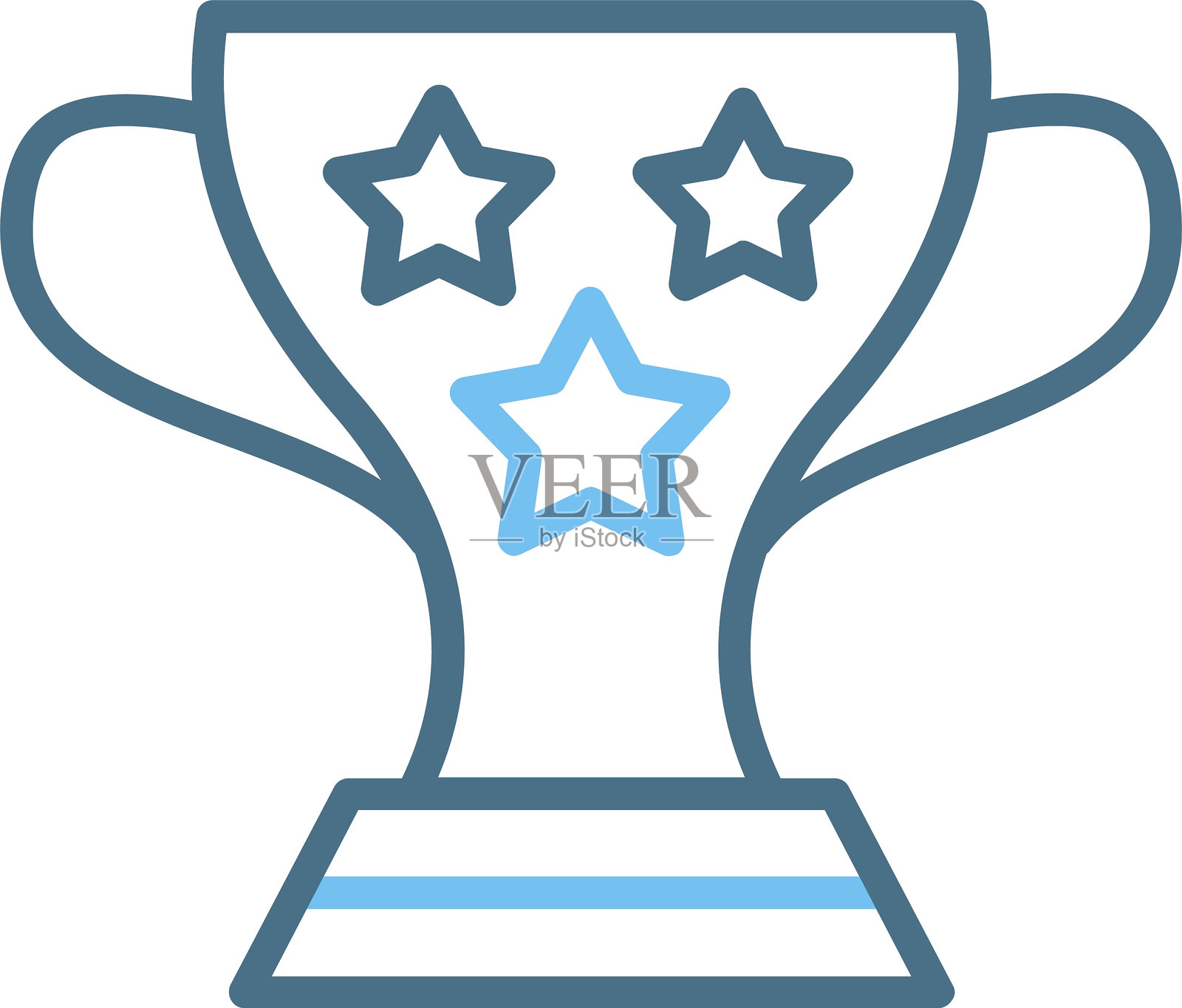 成就线条双色图标插画图片素材