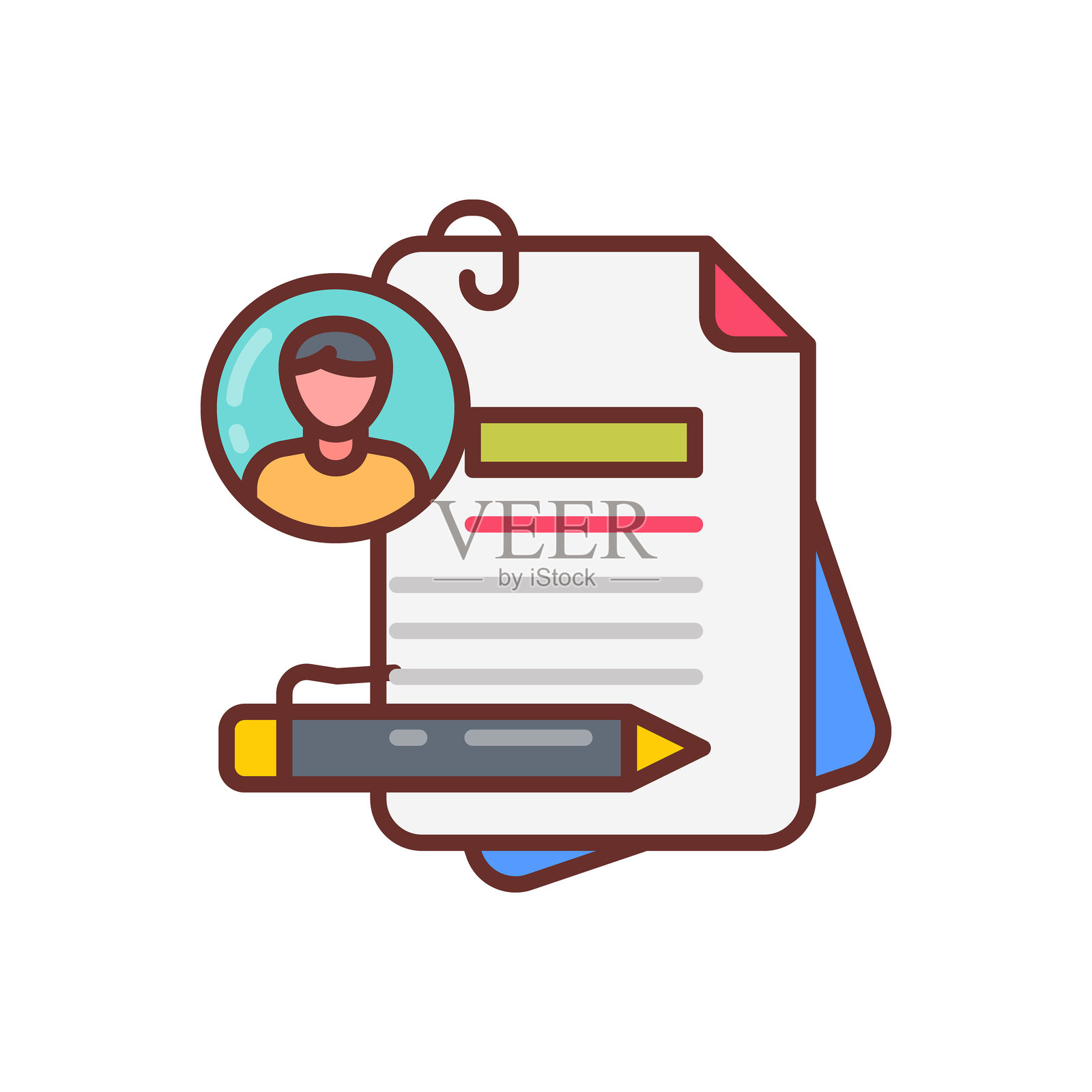 用户故事图标(矢量图)。标志设计插画图片素材