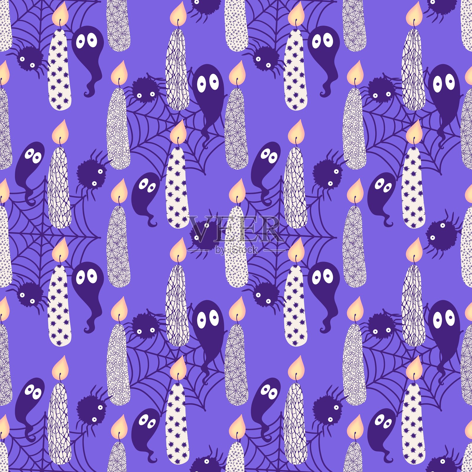 万圣节无缝图案,适用于面料和纺织品照片摄影图片