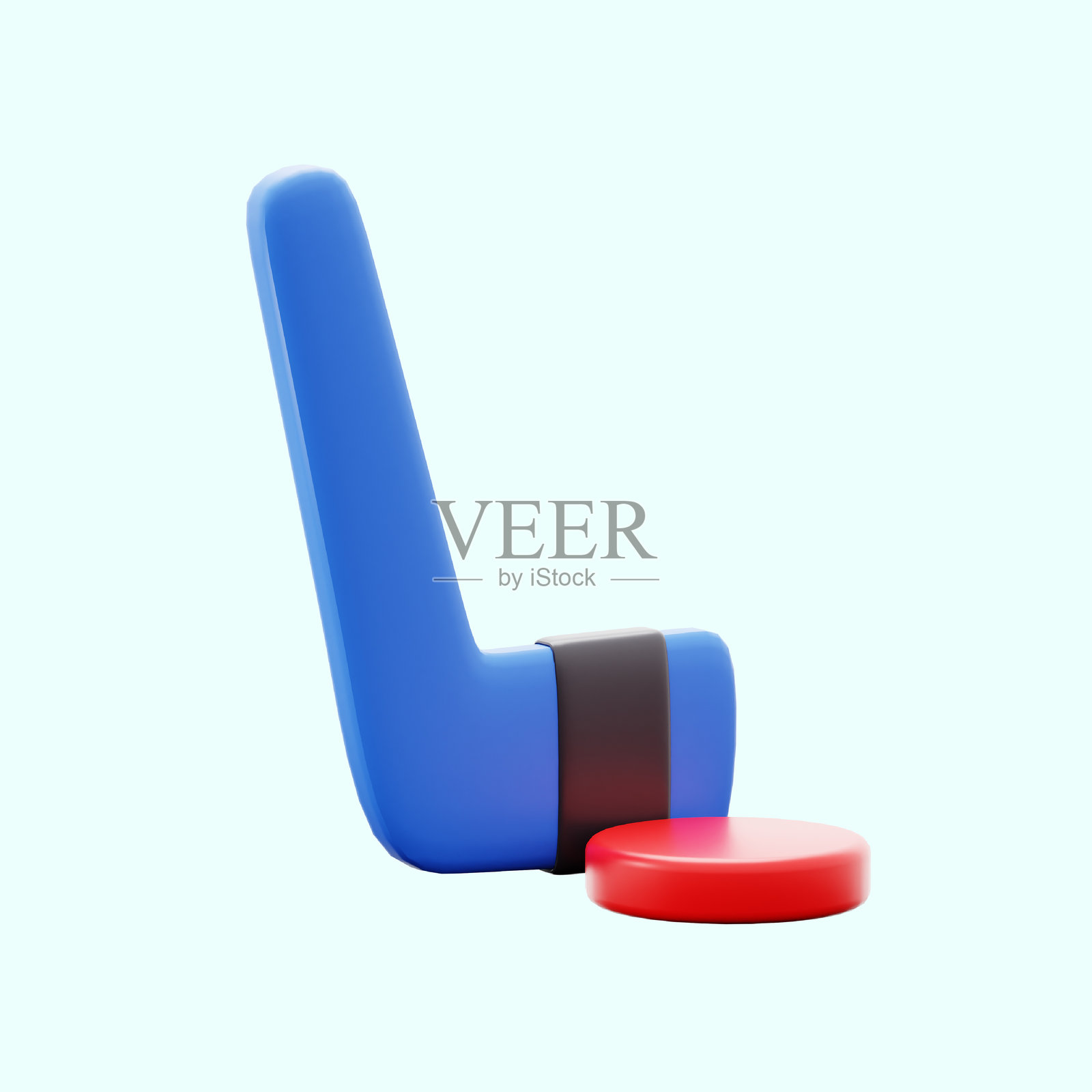 冰球棍和冰球冬季室内运动游戏装备3d图标插图渲染设计照片摄影图片