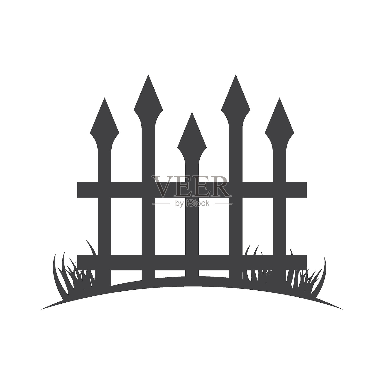 栅栏图标标志矢量插图设计插画图片素材