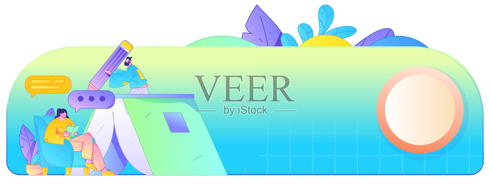 教育与学习的人物扁平矢量概念手绘插图插画图片素材