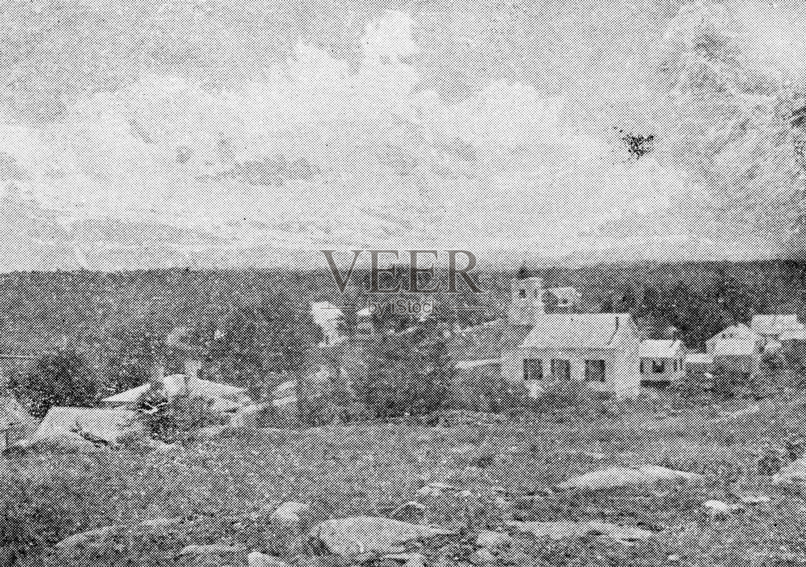 马萨诸塞州伍斯特及其周边地区的古董图像:温琴登照片摄影图片