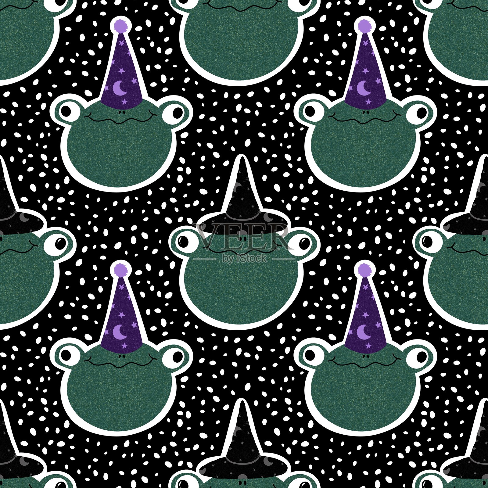 儿童无缝怪物图案,适用于面料和纺织品插画图片素材