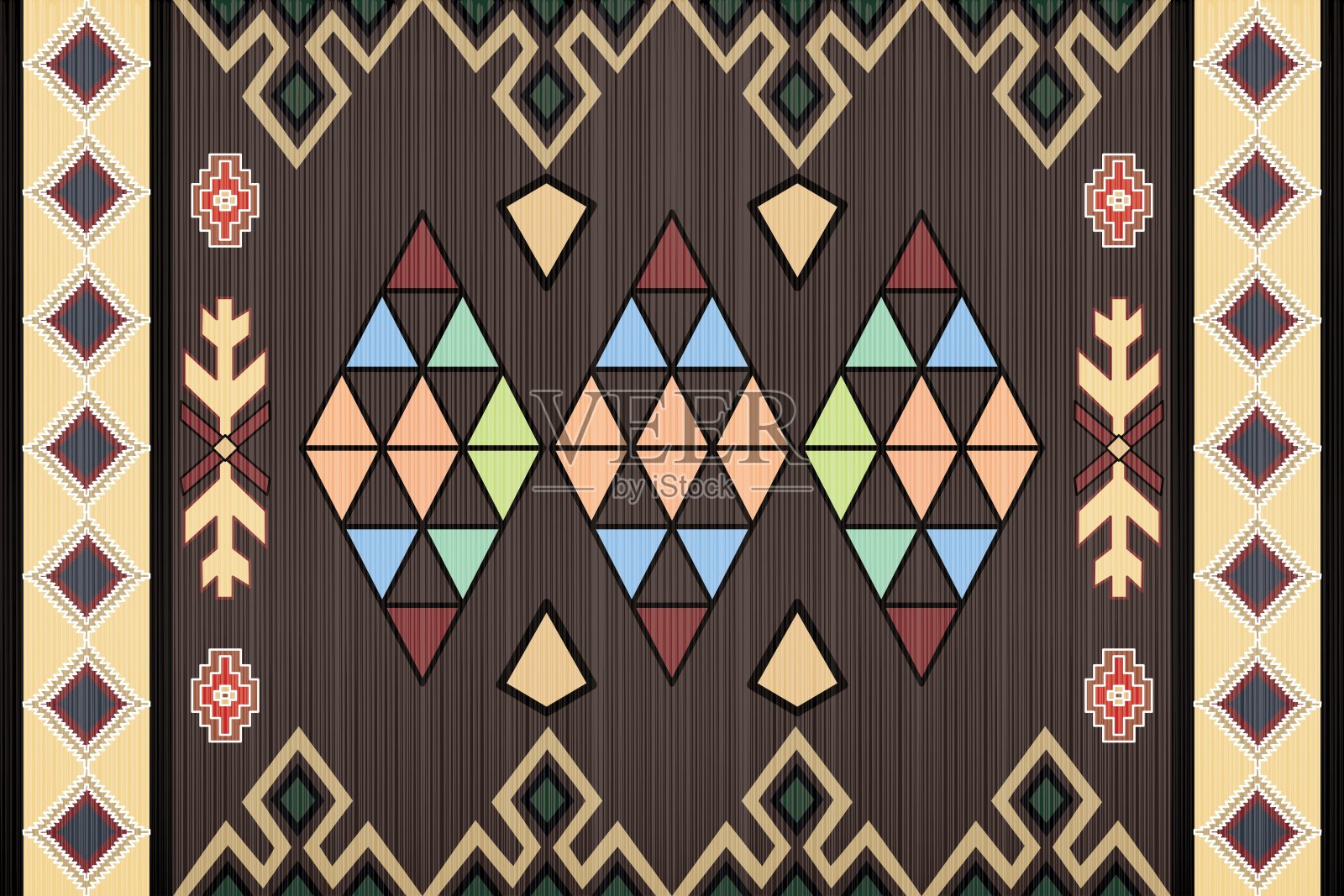 西南地区地毯-510插画图片素材