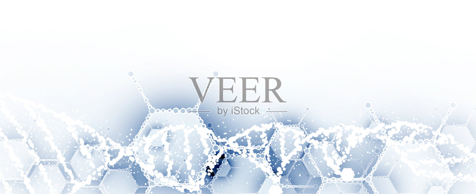 极简主义DNA抽象矢量背景。生物技术与科学研究插画图片素材