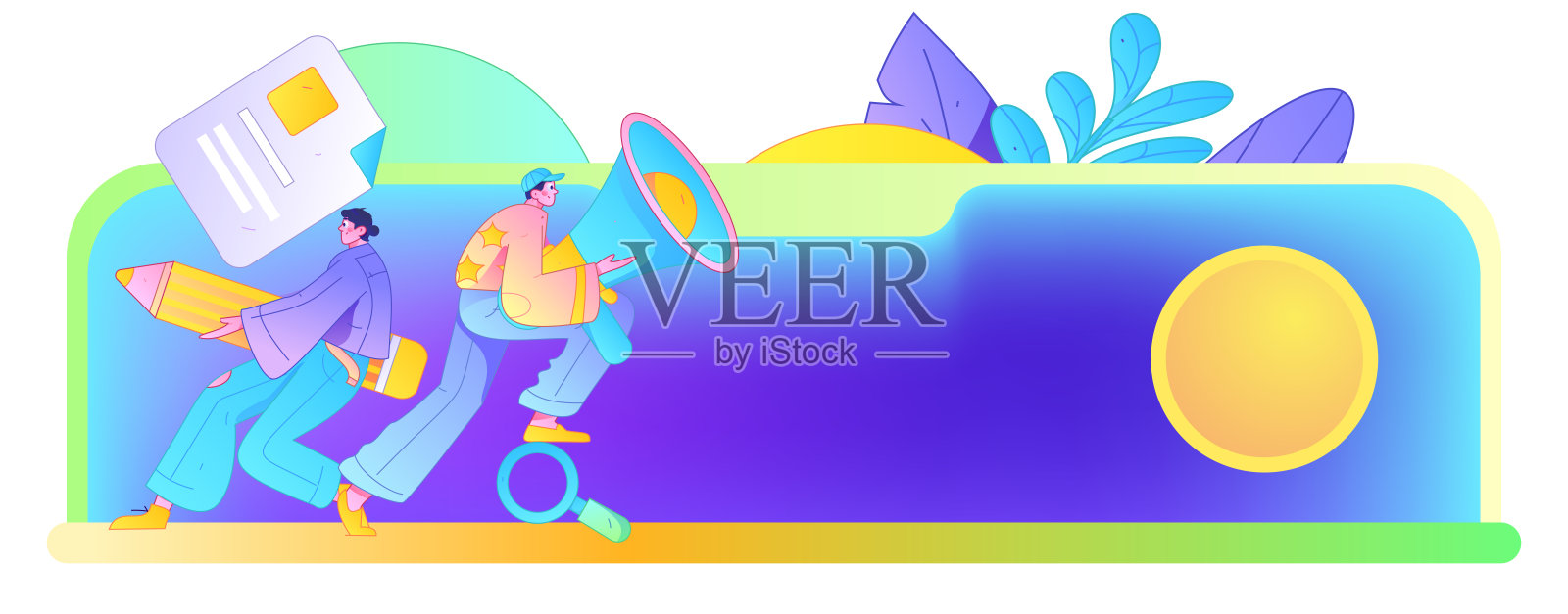 人员进行工作面试的扁平矢量概念操作手绘插图插画图片素材